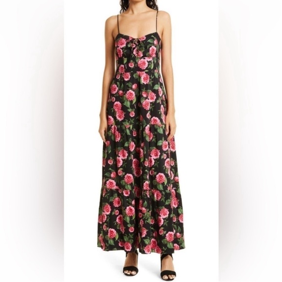 ALICE + OLIVIA Chantay Floral-Print Maxi Dress in Multicolor Size US 2 - Picture 4 of 7